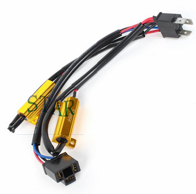 Car H4 Fog Light Wire Harness with Resistor